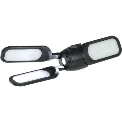 Ładowalna latarka kempingowa LED z panelem solarnym — 3 W, akumulator 1600 mAh, IPX4