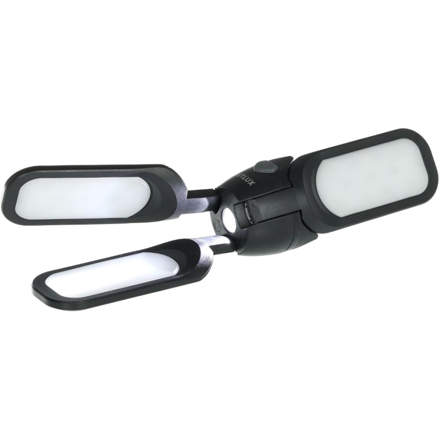 Ładowalna latarka kempingowa LED z panelem solarnym — 3 W, akumulator 1600 mAh, IPX4