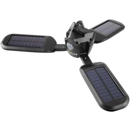 Ładowalna latarka kempingowa LED z panelem solarnym — 3 W, akumulator 1600 mAh, IPX4