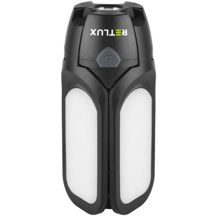 Ładowalna latarka kempingowa LED z panelem solarnym — 3 W, akumulator 1600 mAh, IPX4