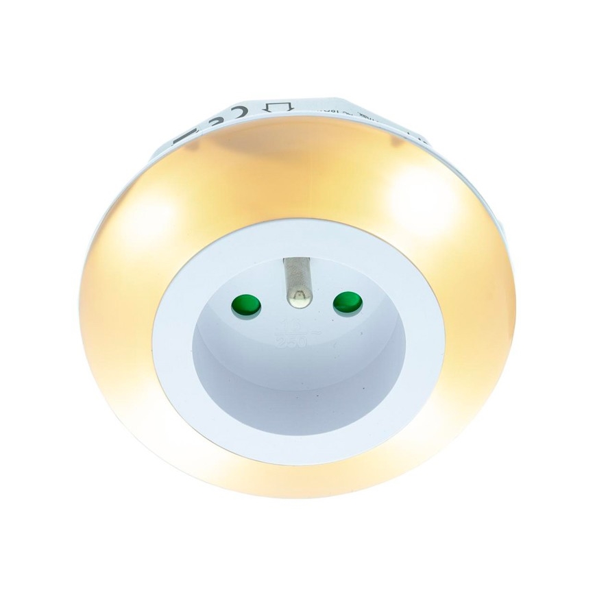 Lampa orientacyjna LED z czujnikiem zmierzchu i gniazdem LED/0,6W/230V