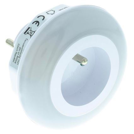 Lampa orientacyjna LED z czujnikiem zmierzchu i gniazdem LED/0,6W/230V