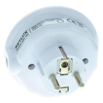 Lampa orientacyjna LED z czujnikiem zmierzchu i gniazdem LED/0,6W/230V