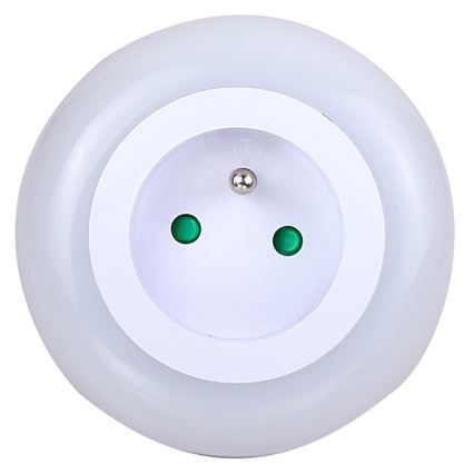 Lampa orientacyjna LED z czujnikiem zmierzchu i gniazdem LED/0,6W/230V