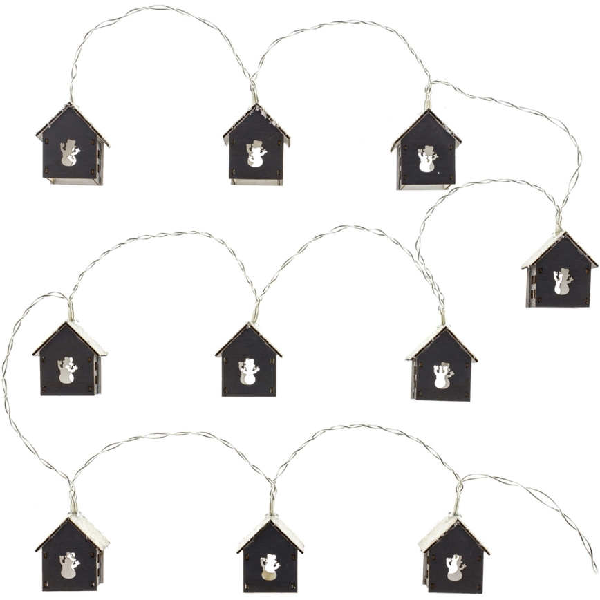 Łańcuch LED 10xLED/2xAA 2,3m ciepła biała