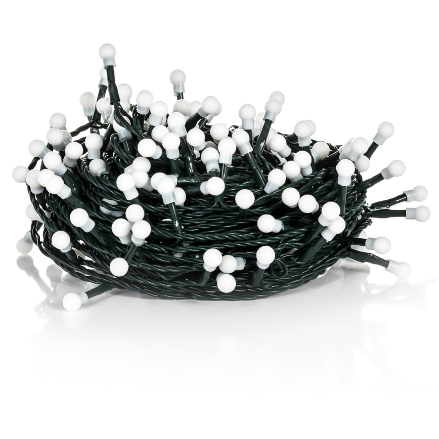 LED łańcuch zewnętrzny 100xLED/8 funkcji 15 m IP44 ciepła biel