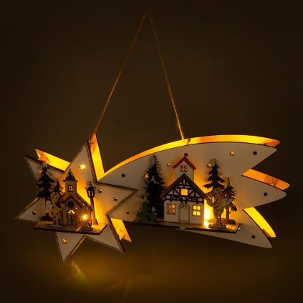 LED Dekoracja bożonarodzeniowa LED/2xAA spadająca gwiazda