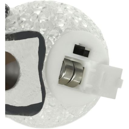 LED Dekoracja bożonarodzeniowa LED/2xLR44/ciepła biel bałwan z kulą śnieżną