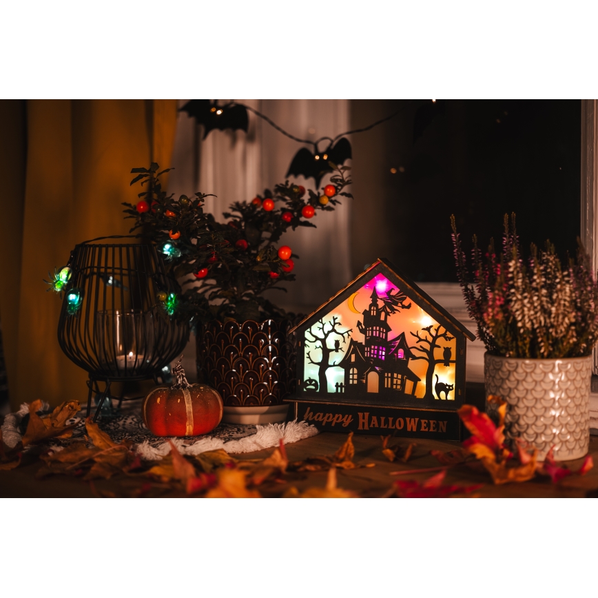 LED Dekoracja HALLOWEEN LED/2xAA/wielobarwna nawiedzony dom
