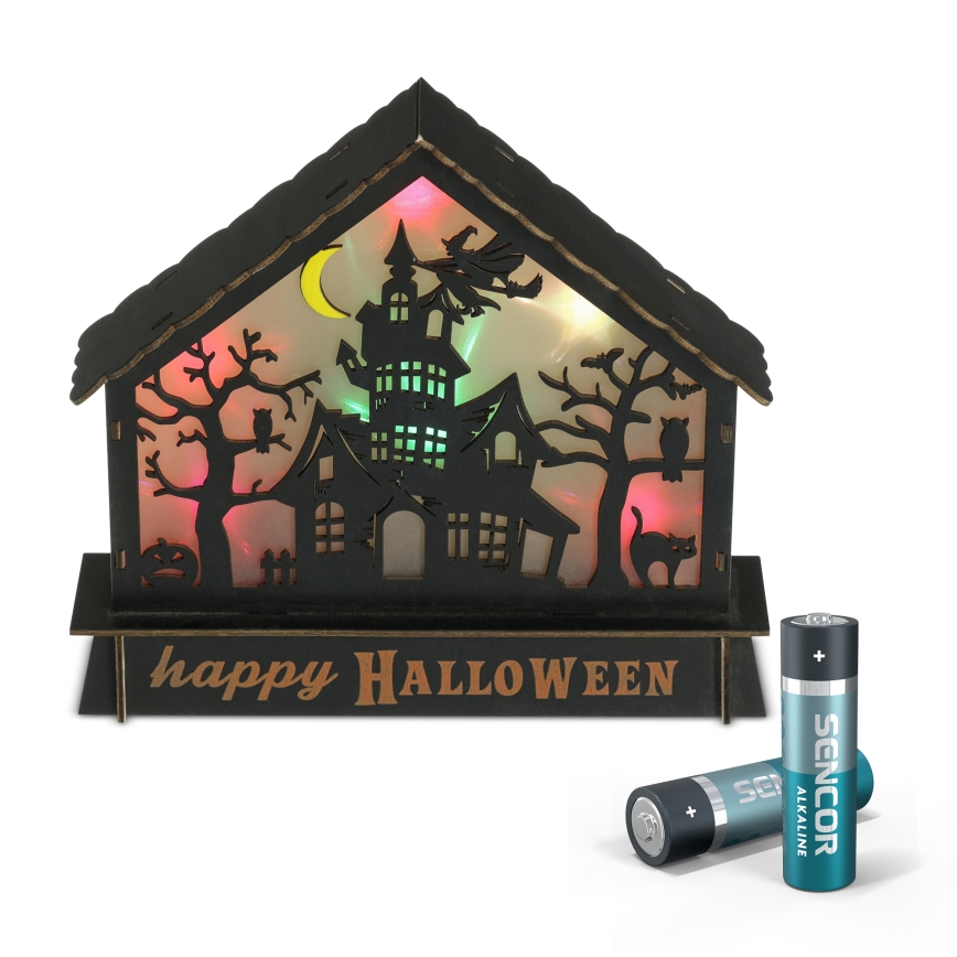LED Dekoracja HALLOWEEN LED/2xAA/wielobarwna nawiedzony dom