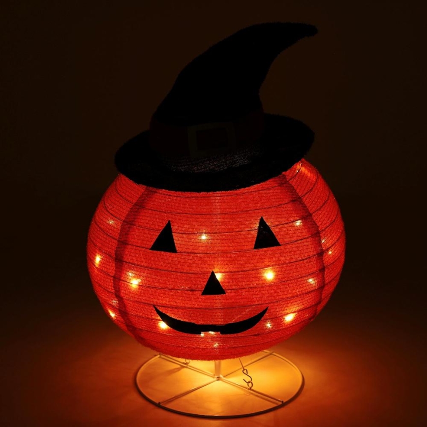 LED Dekoracja zewnętrzna HALLOWEEN LED/3xAA/ciepła biel IP44 dynia