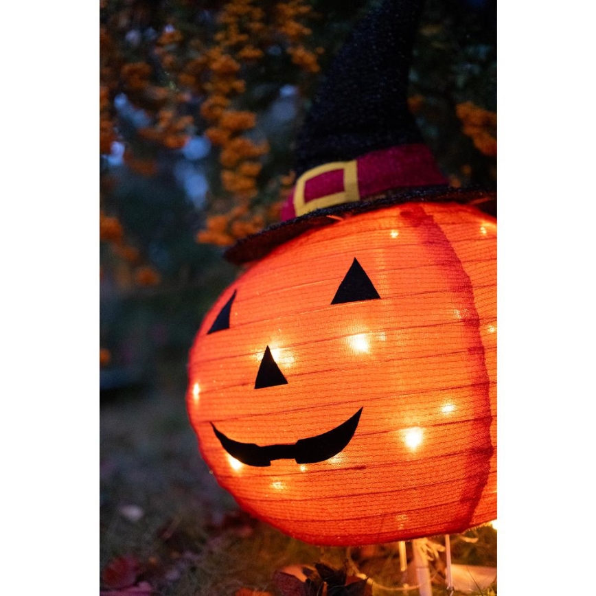 LED Dekoracja zewnętrzna HALLOWEEN LED/3xAA/ciepła biel IP44 dynia