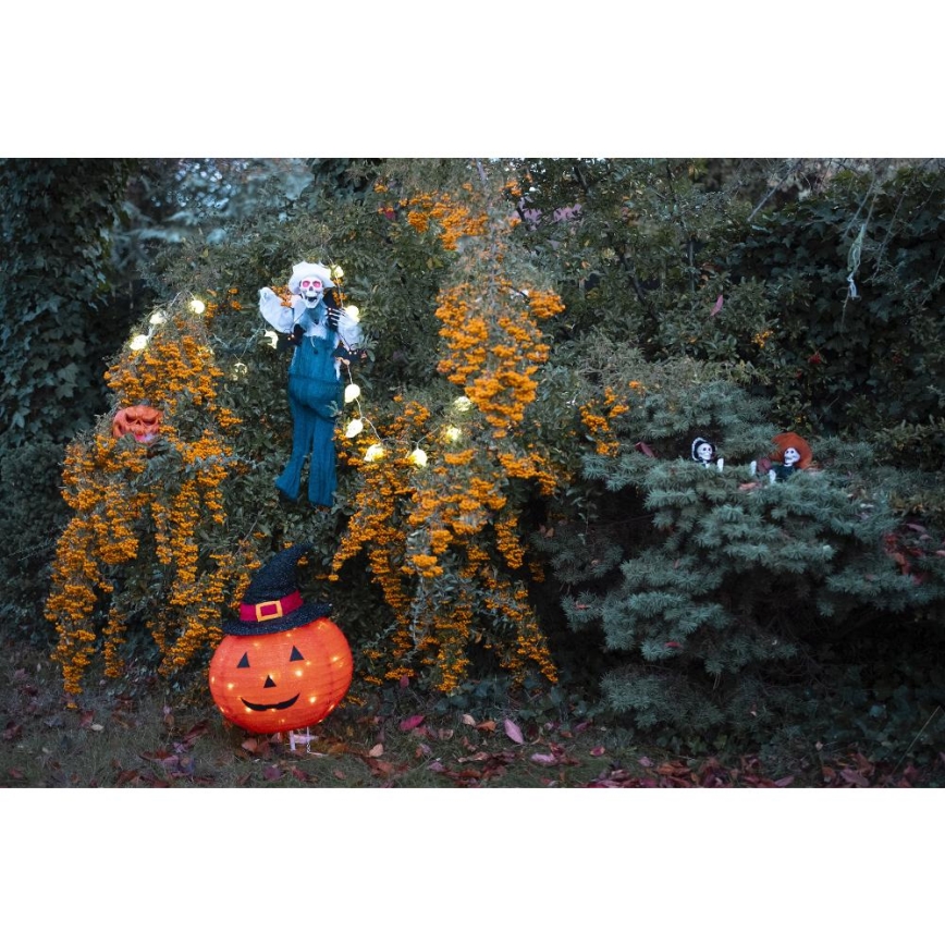 LED Dekoracja zewnętrzna HALLOWEEN LED/3xAA/ciepła biel IP44 dynia