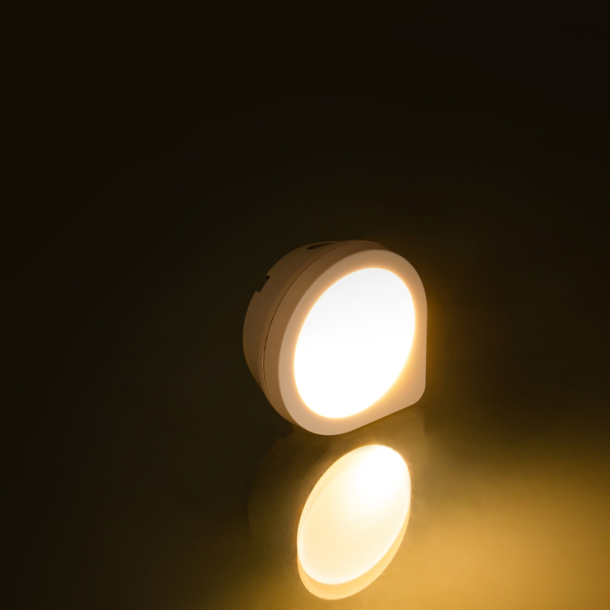 LED Lampka orientacyjna do gniazda z czujnikiem LED/0,4W/230V 3000K biała