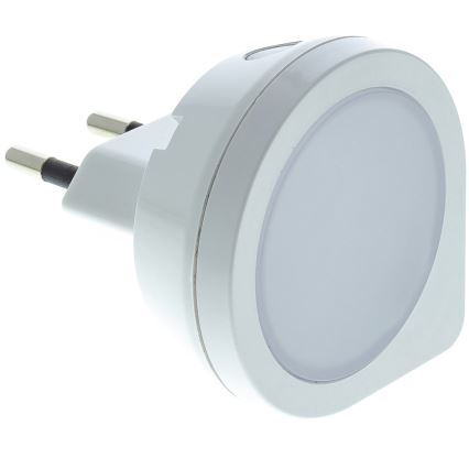 LED Lampka orientacyjna do gniazda z czujnikiem LED/0,4W/230V 3000K biała