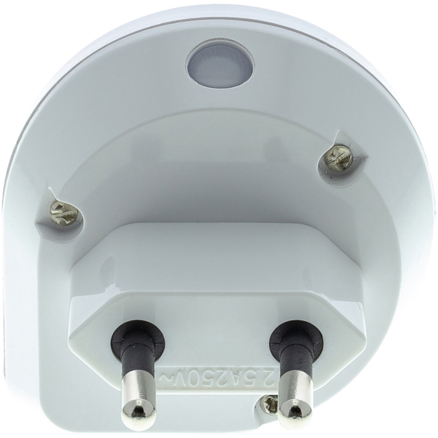 LED Lampka orientacyjna do gniazda z czujnikiem LED/0,4W/230V 3000K biała
