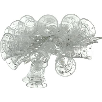 Łańcuch LED 20xLED/3xAA/ciepła biała 2,2m dzwoneczki