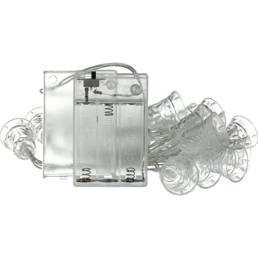 Łańcuch LED 20xLED/3xAA/ciepła biała 2,2m dzwoneczki