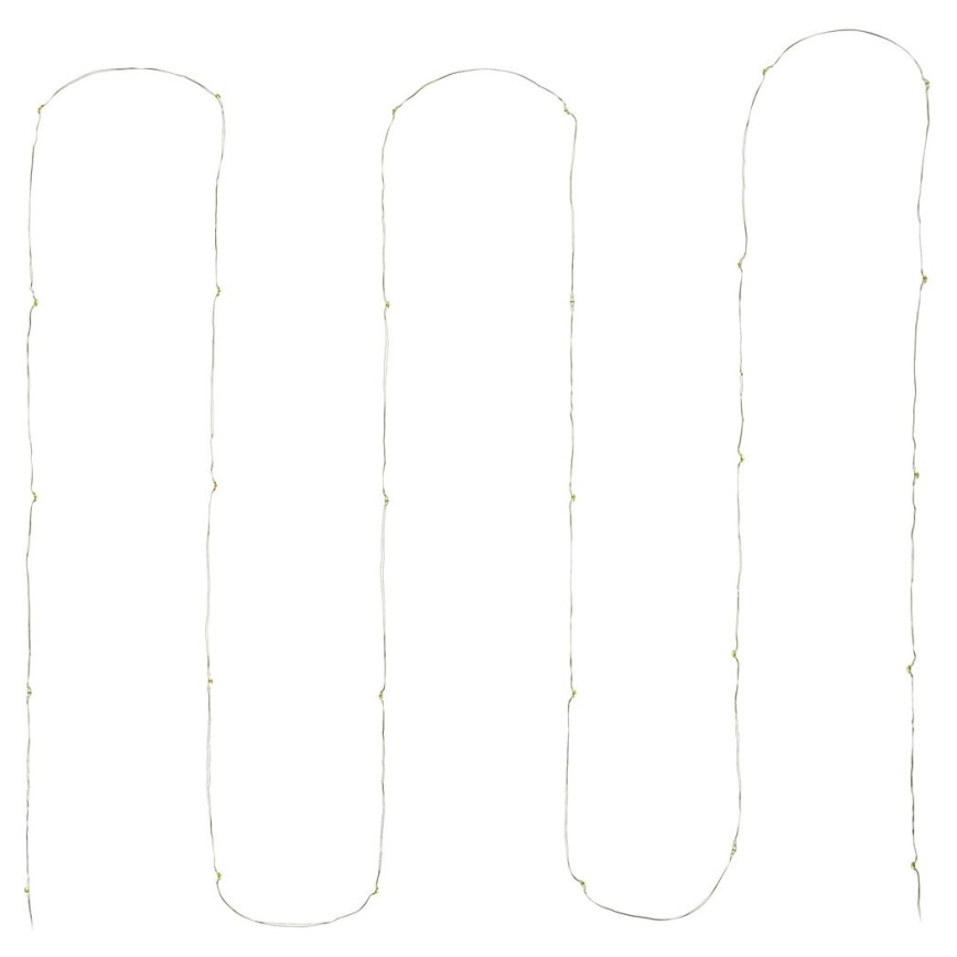 Łańcuch świetlny LED 30xLED/3xAA 3,3m ciepłe białe światło