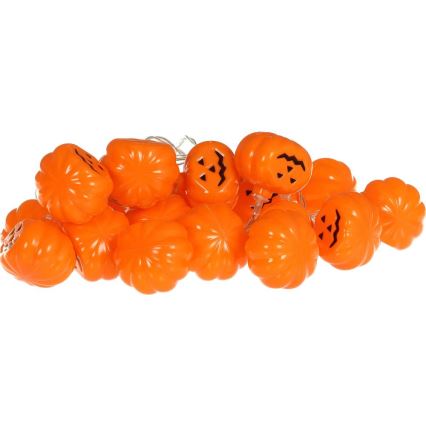 LED Łańcuch dekoracyjny HALLOWEEN 20xLED/3xAA/ciepła biel 3,3m dynie