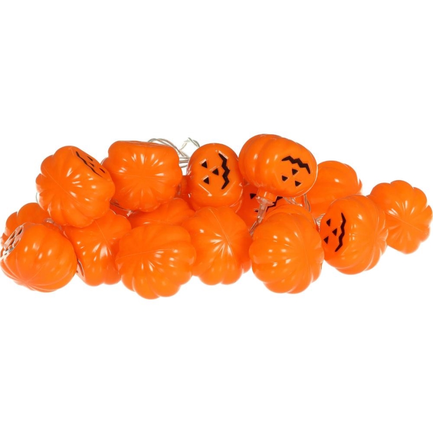 LED Łańcuch dekoracyjny HALLOWEEN 20xLED/3xAA/ciepła biel 3,3m dynie