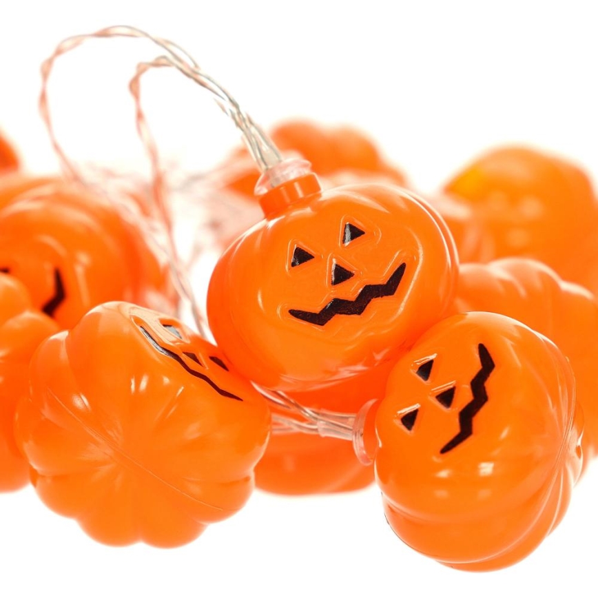 LED Łańcuch dekoracyjny HALLOWEEN 20xLED/3xAA/ciepła biel 3,3m dynie