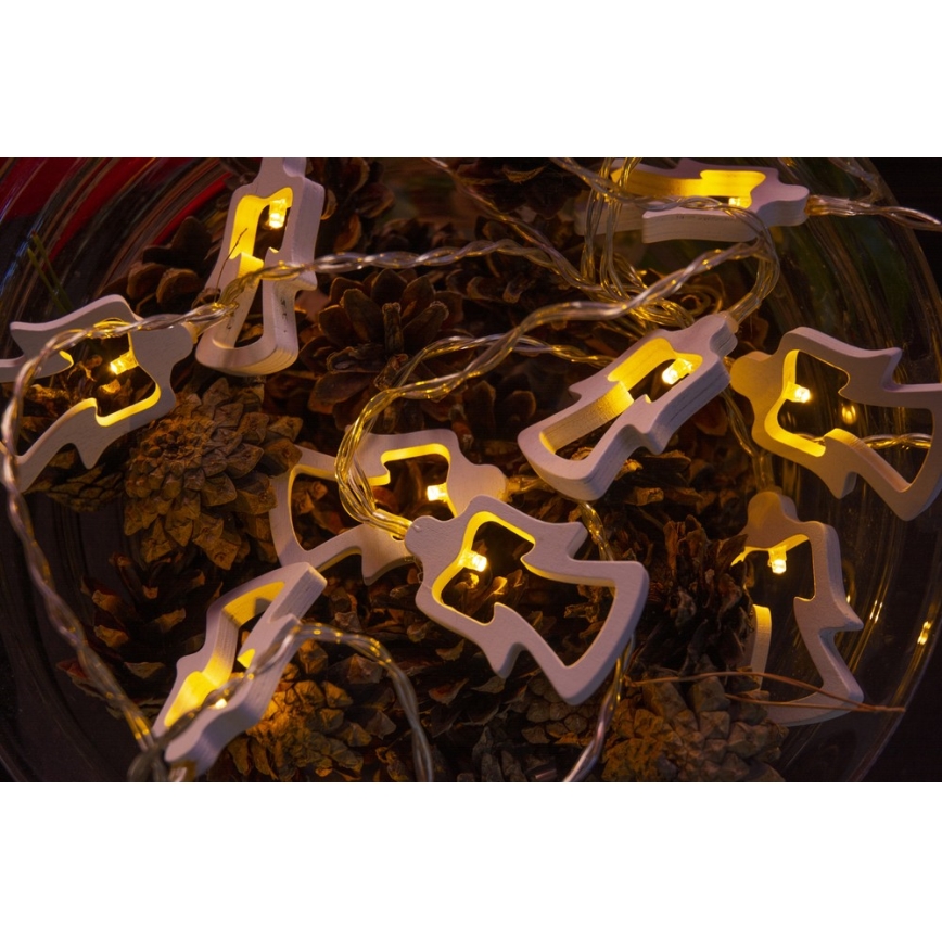 Łańcuch świetlny LED 10xLED/2xAA 1,8 m ciepła biel