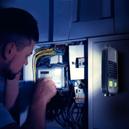 Latarka robocza LED z funkcją powerbanku, 4400 mAh, IP44, żółta/czarna