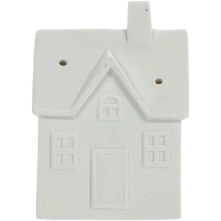 LED Porcelanowa dekoracja LED/3xLR44/ciepła biel domek biały