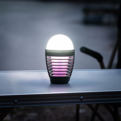 Retlux - LED Przenośna ładowalna lampa z pułapką na owady LED/5W/1800 mAh IP44 czarna