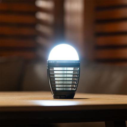 Retlux - LED Przenośna ładowalna lampa z pułapką na owady LED/5W/1800 mAh IP44 czarna
