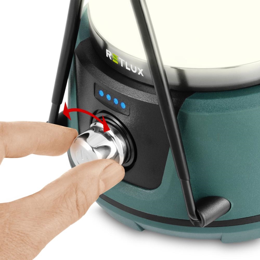 Przenośna lampa LED z funkcją ściemniania i powerbanką LED/3W/4400 mAh IPX2