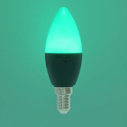 Żarówka LED RGBW ściemnialna C37 E14/4,5W/230V 2700-6500K Wi-Fi Tuya