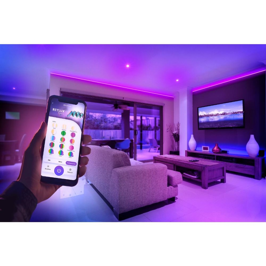 LED RGBW Inteligentna taśma ściemnialna 5m LED/230V 2700-6500K Wi-Fi Tuya + pilot zdalnego sterowania