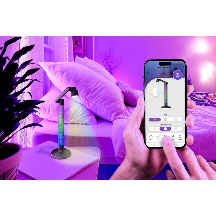 LED RGBW Lampa ściemnialna stołowa LED/10W/5V 2700-6000K Wi-Fi Tuya + zdalne sterowanie