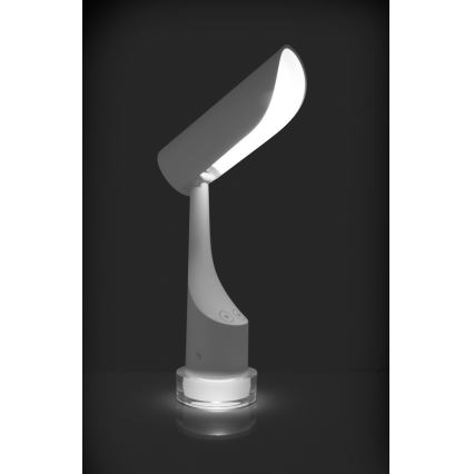 LED RGBW Ściemnialna akumulatorowa lampka stołowa LED/5W/5V 2000 mAh 3000/6000K biała