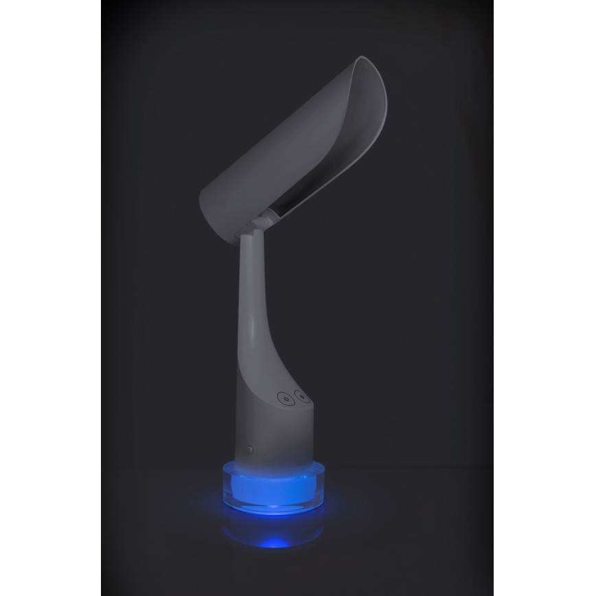 LED RGBW Ściemnialna akumulatorowa lampka stołowa LED/5W/5V 2000 mAh 3000/6000K biała
