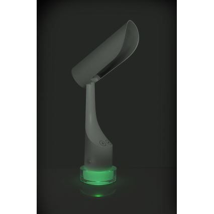 LED RGBW Ściemnialna akumulatorowa lampka stołowa LED/5W/5V 2000 mAh 3000/6000K biała