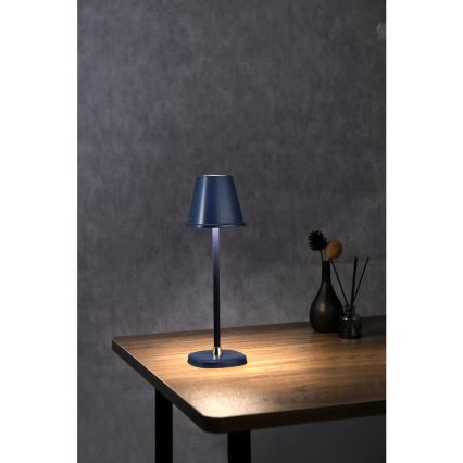 LED Ściemnialna akumulatorowa lampa stołowa LED/3W/1800 mAh ciemnoniebieski