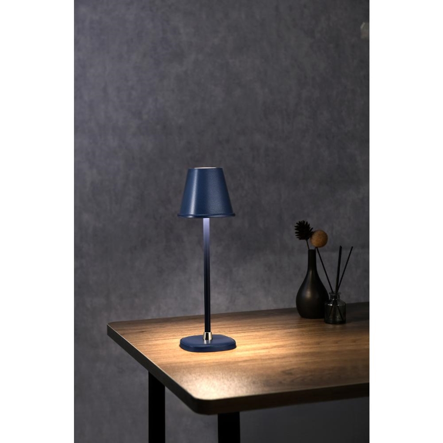LED Ściemnialna akumulatorowa lampa stołowa LED/3W/1800 mAh ciemnoniebieski