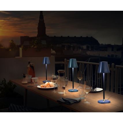 LED Ściemnialna akumulatorowa lampa stołowa LED/3W/1800 mAh ciemnoniebieski