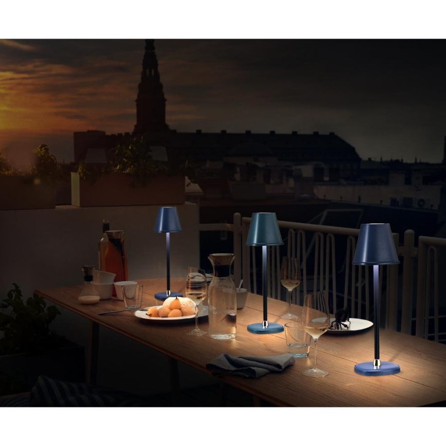 LED Ściemnialna akumulatorowa lampa stołowa LED/3W/1800 mAh ciemnoniebieski