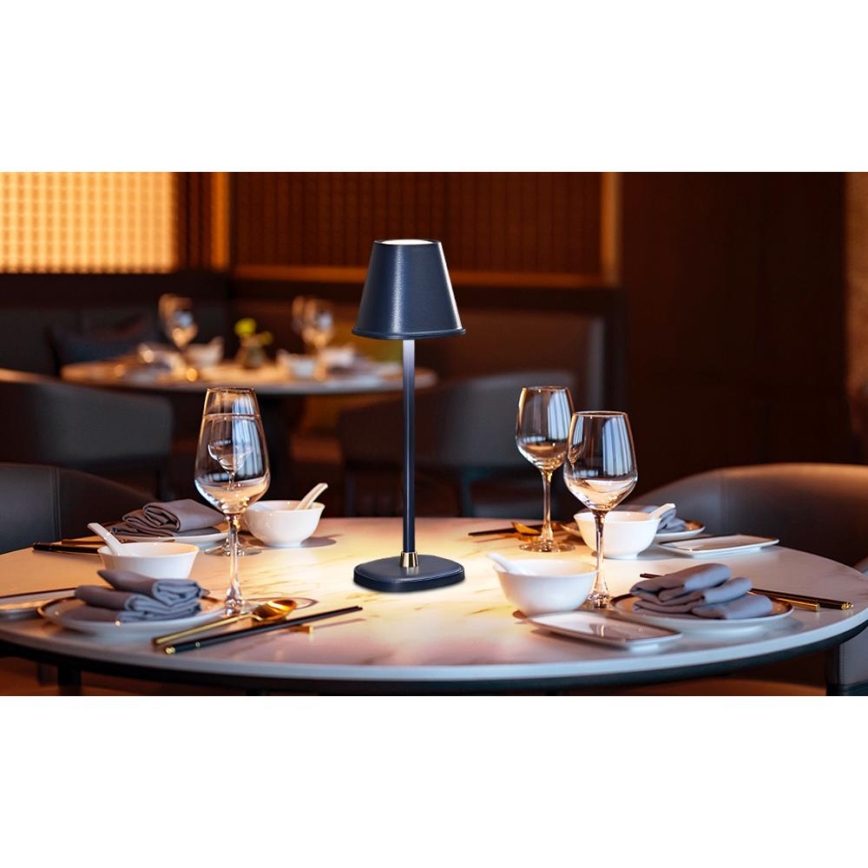 LED Ściemnialna akumulatorowa lampa stołowa LED/3W/1800 mAh ciemnoniebieski