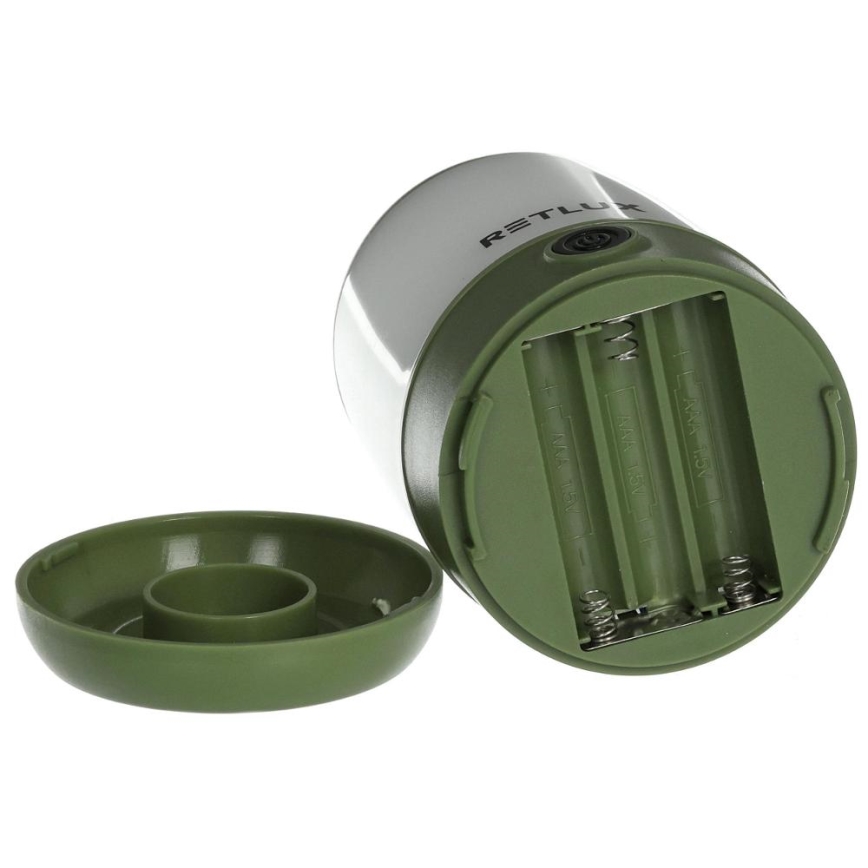 LED Ściemnialna przenośna lampa LED/3W/3xAAA zielony