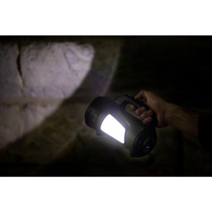 LED Ściemnialna zewnętrzna ładowalna latarka z power bankiem LED/21W/4400mAh IP44