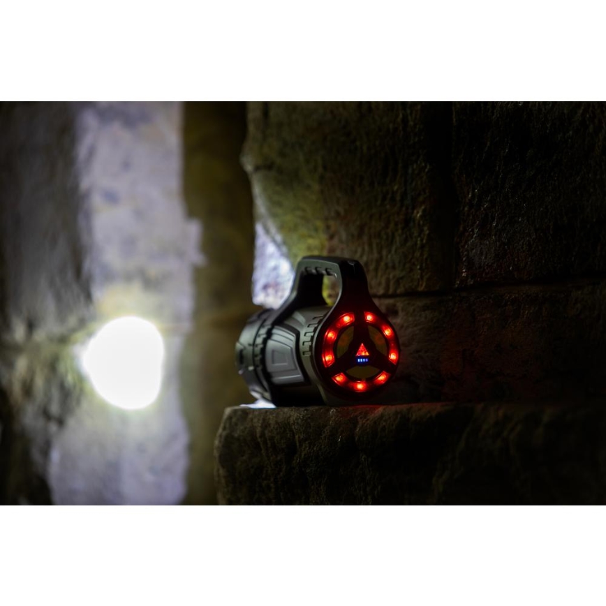 LED Ściemnialna zewnętrzna ładowalna latarka z power bankiem LED/21W/4400mAh IP44