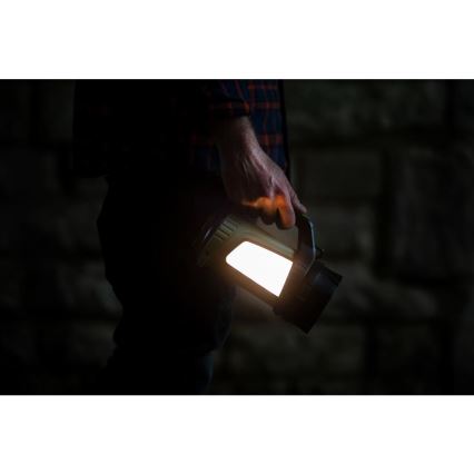 LED Ściemnialna zewnętrzna ładowalna latarka z power bankiem LED/21W/4400mAh IP44
