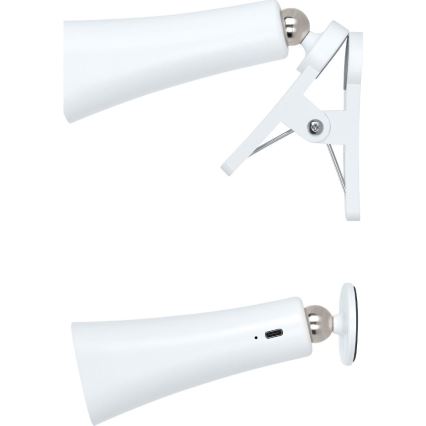 Retlux - LED ściemniana lampka ładowalna 3 w 1 LED/3W/5V 1200 mAh biała