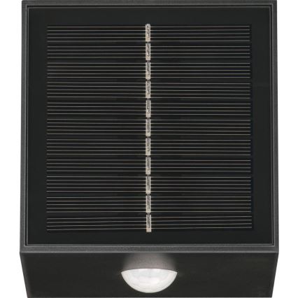 Retlux - LED solarny kinkiet ścienny z czujnikiem LED/1W/3,7V 1200 mAh IP44 czarny