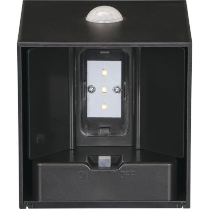 Retlux - LED solarny kinkiet ścienny z czujnikiem LED/1W/3,7V 1200 mAh IP44 czarny